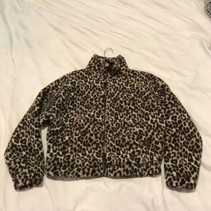 American Eagle Cheetah Cropped Jacket